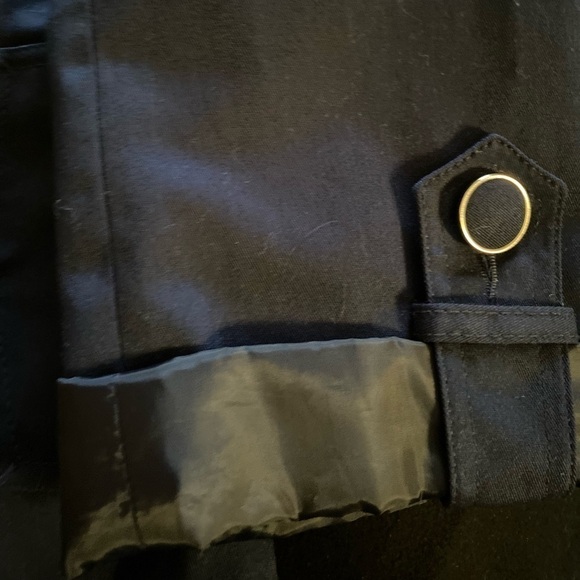 HM Women’s Navy Blue Cropped Double Breasted Blazer/Coat Size 40 - Picture 3 of 9